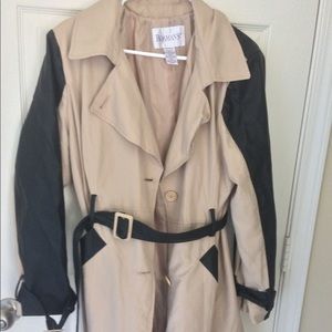 Tan and Black Trench Coat